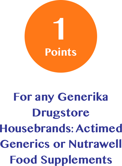 GeneriKard is Generika Drugstore’s Loyalty and rewards redemption program