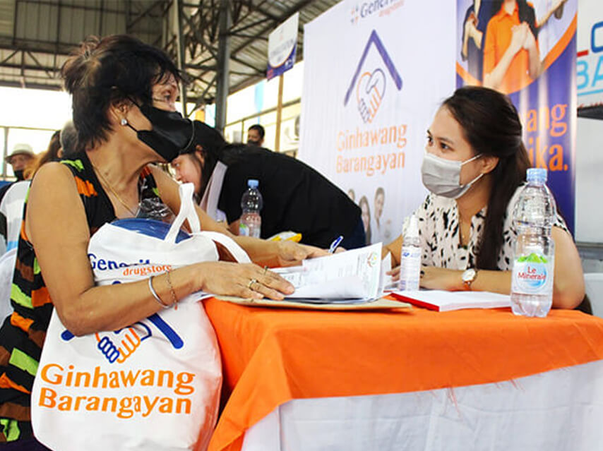 Generika Drugstore, through the Ginhawang Barangayan, supports the Pateros LGU’s health program in Brgy. Sta. Ana, Pateros, providing free medical consultations and medicines to its residents.