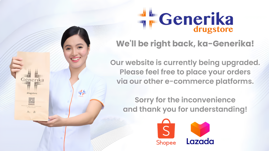 E-Commerce Maintenance Announcement - Generika Drugstore
